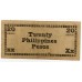 PHILIPPINES 1944 . TWENTY 20 PESOS BANKNOTE . TREASURY EMERGENCY CURRENCY CERTIFICATE